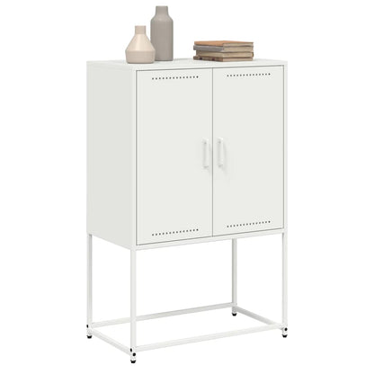 Highboard White 68.5x38.5x107 cm Steel