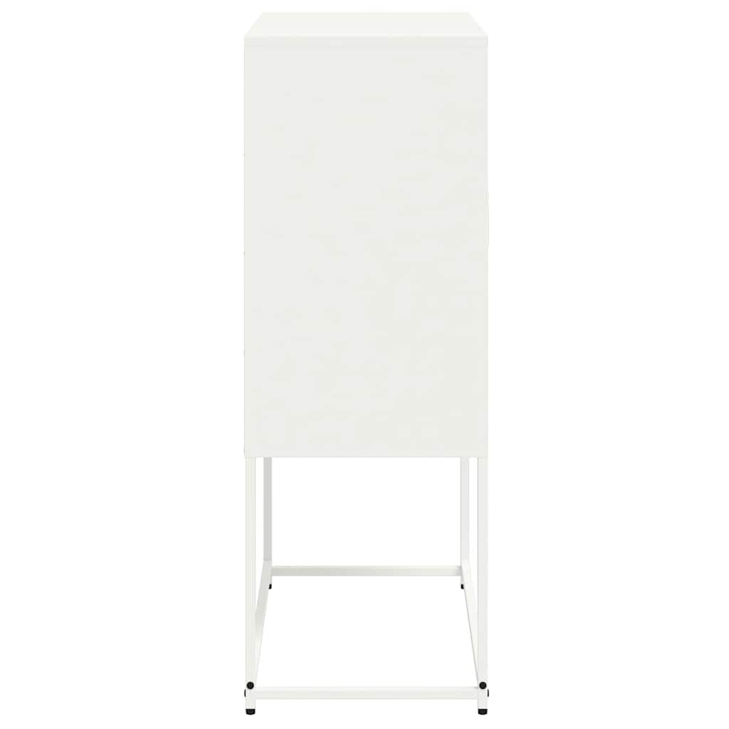 Highboard White 68.5x38.5x107 cm Steel