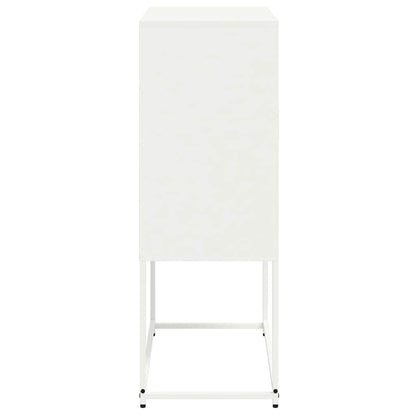 Highboard White 68.5x38.5x107 cm Steel