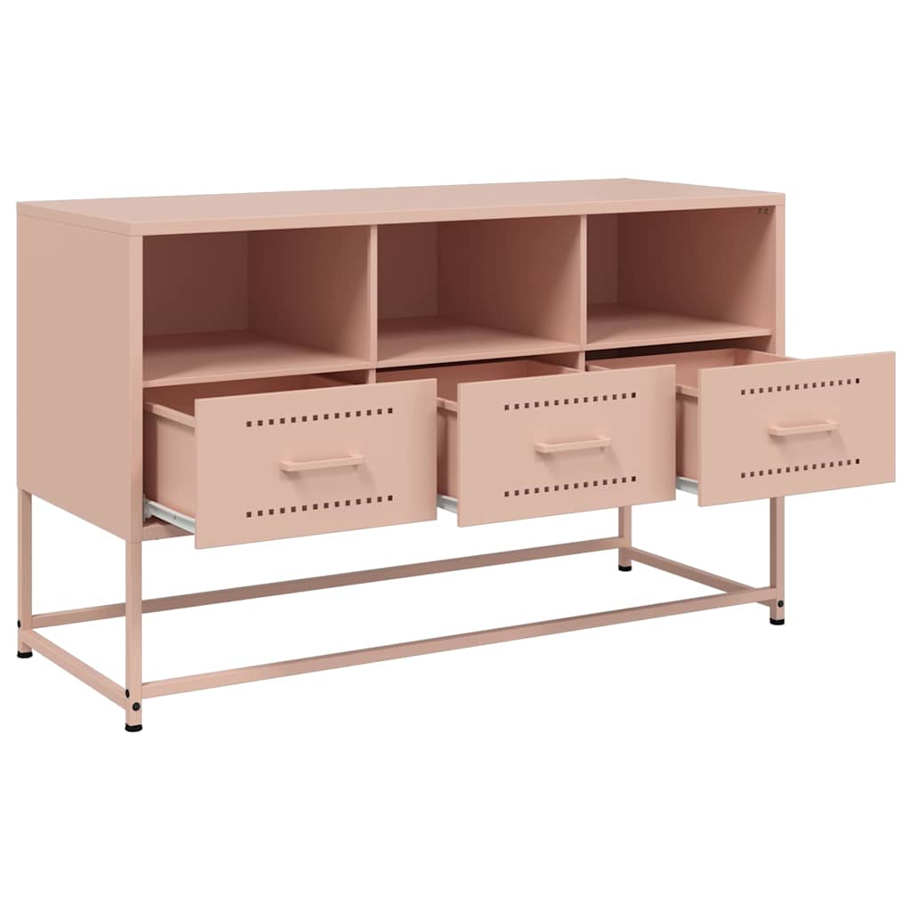 TV Cabinet Pink 100.5x39x60.5 cm Steel