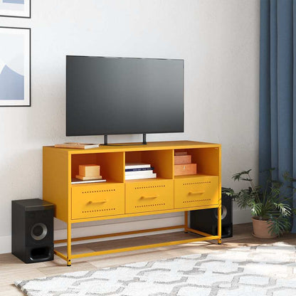 TV Cabinet Mustard Yellow 100.5x39x60.5 cm Steel