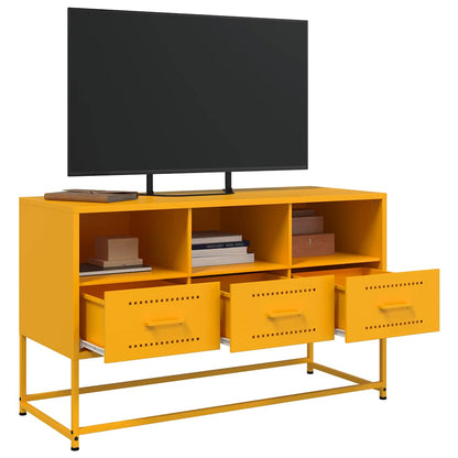 TV Cabinet Mustard Yellow 100.5x39x60.5 cm Steel