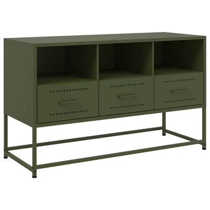 TV Cabinet Olive Green 100.5x39x60.5 cm Steel