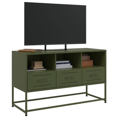 TV Cabinet Olive Green 100.5x39x60.5 cm Steel
