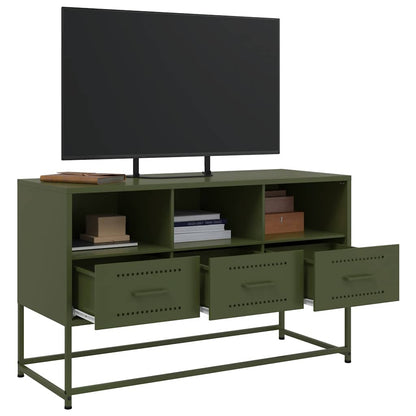 TV Cabinet Olive Green 100.5x39x60.5 cm Steel