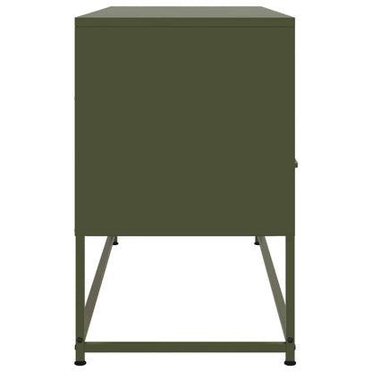 TV Cabinet Olive Green 100.5x39x60.5 cm Steel