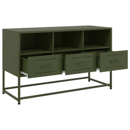 TV Cabinet Olive Green 100.5x39x60.5 cm Steel