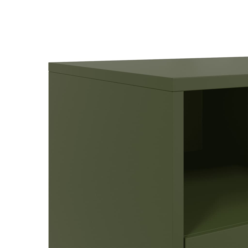 TV Cabinet Olive Green 100.5x39x60.5 cm Steel