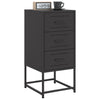 Bedside Cabinet Black 36x39x78 cm Steel