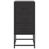Bedside Cabinet Black 36x39x78 cm Steel