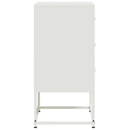 Bedside Cabinets 2 pcs White 36x39x78 cm Steel