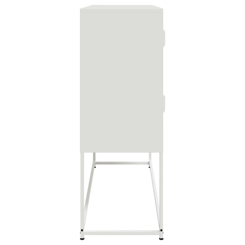 Sideboard White 100.5x39x107 cm Steel