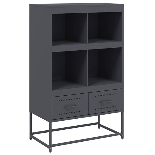 Highboard Anthracite 68.5x39x111.5 cm Steel