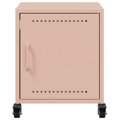 Bedside Cabinet Pink 36x38.5x43.5 cm Steel