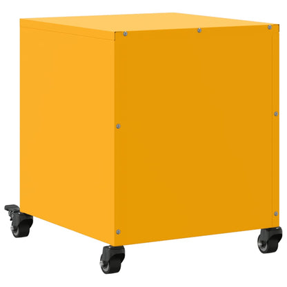 Bedside Cabinet Mustard Yellow 36x39x43.5 cm Steel