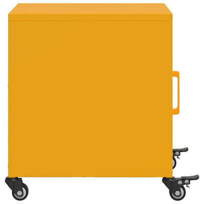 Bedside Cabinets 2 pcs Mustard Yellow 36x39x43.5 cm Steel