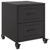 Bedside Cabinet Black 36x39x43.5 cm Steel