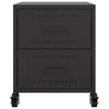 Bedside Cabinet Black 36x39x43.5 cm Steel