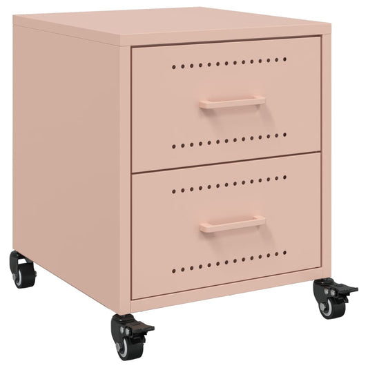 Bedside Cabinet Pink 36x39x43,5 cm Steel