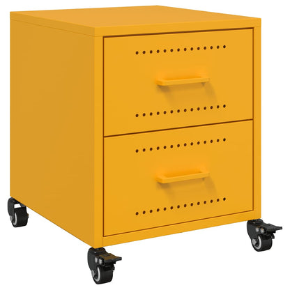 Bedside Cabinet Mustard Yellow 36x39x43,5 cm Steel
