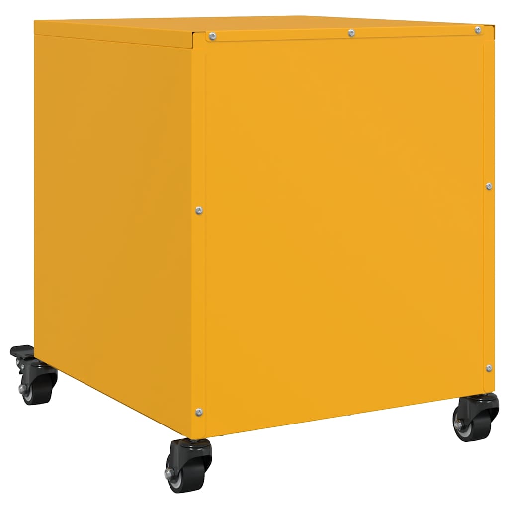 Bedside Cabinet Mustard Yellow 36x39x43,5 cm Steel