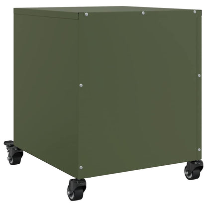 Bedside Cabinet Olive Green 36x39x43,5 cm Steel