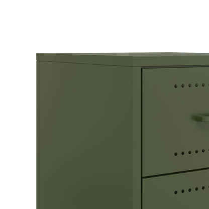 Bedside Cabinet Olive Green 36x39x43,5 cm Steel