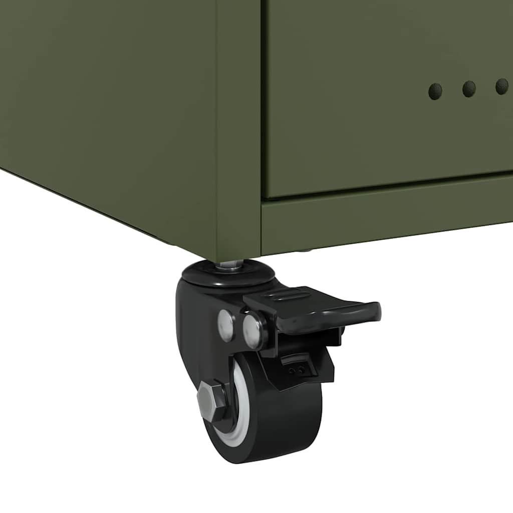 Bedside Cabinet Olive Green 36x39x43,5 cm Steel