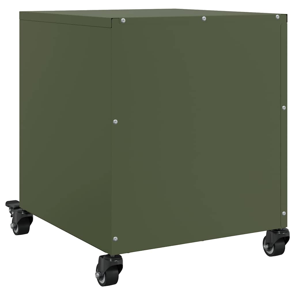 Bedside Cabinets 2 pcs Olive Green 36x39x43.5 cm Steel