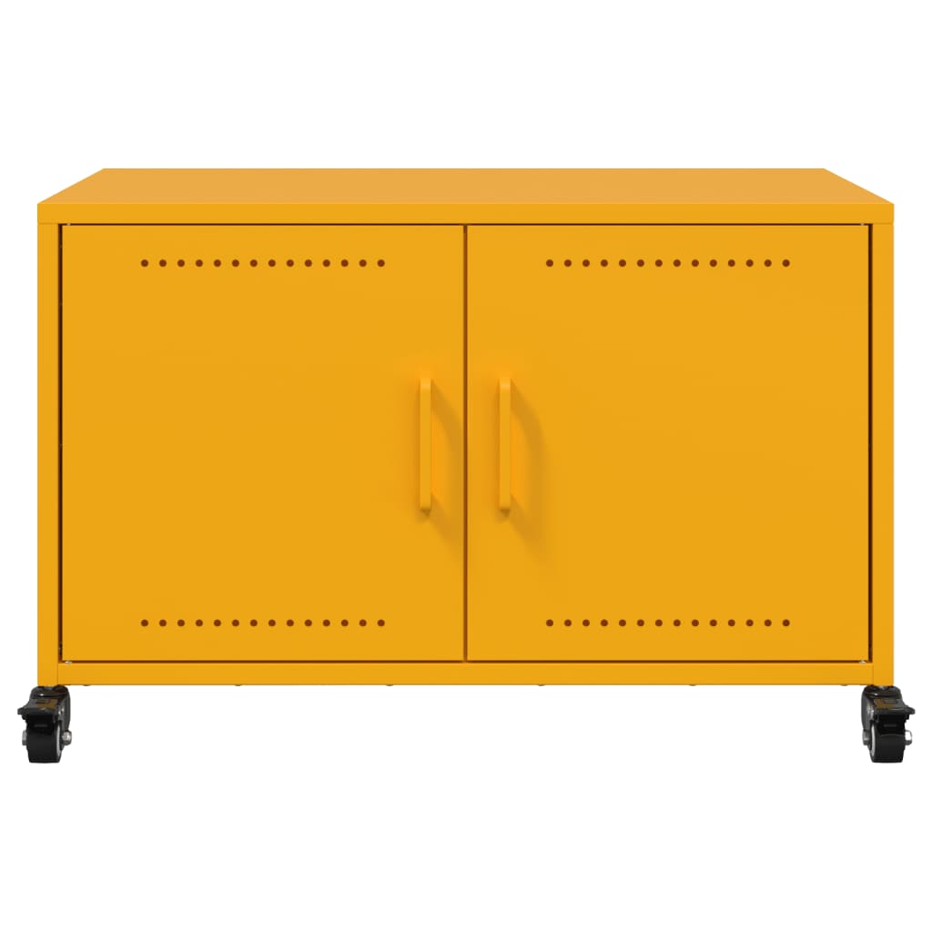 TV Cabinet Mustard Yellow 68x39x43.5 cm Steel