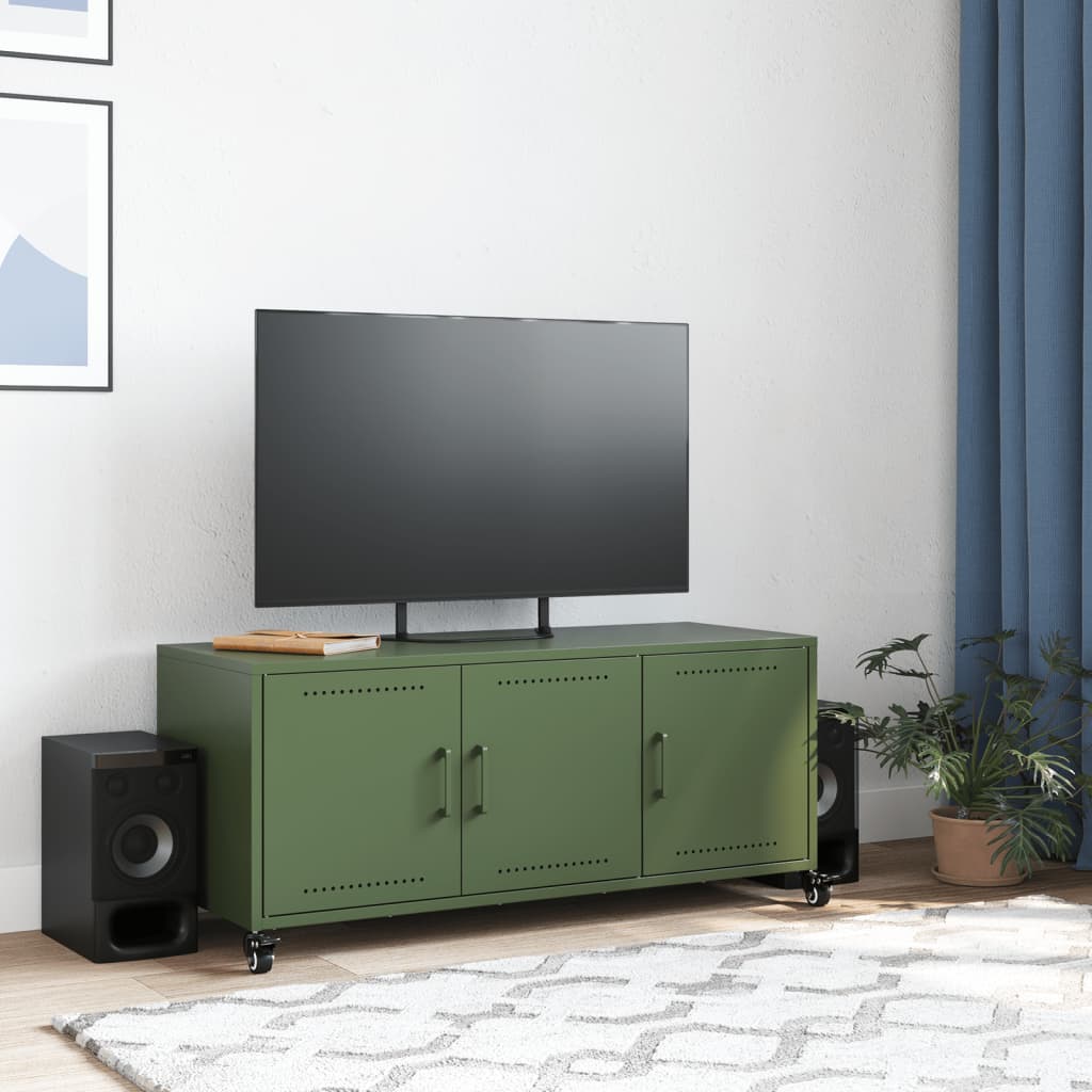 TV Cabinet Olive Green 100.5x39x43.5 cm Cold-rolled Steel