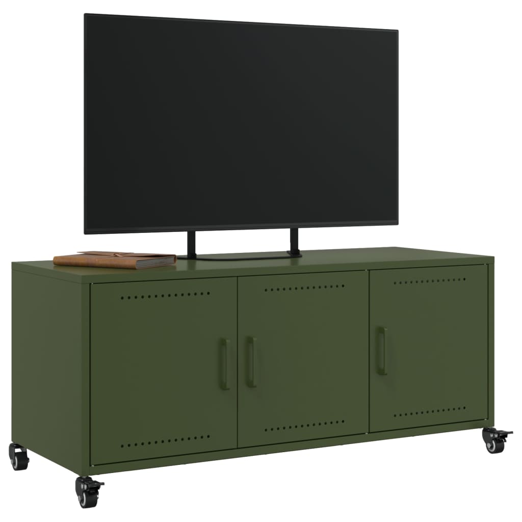 TV Cabinet Olive Green 100.5x39x43.5 cm Cold-rolled Steel