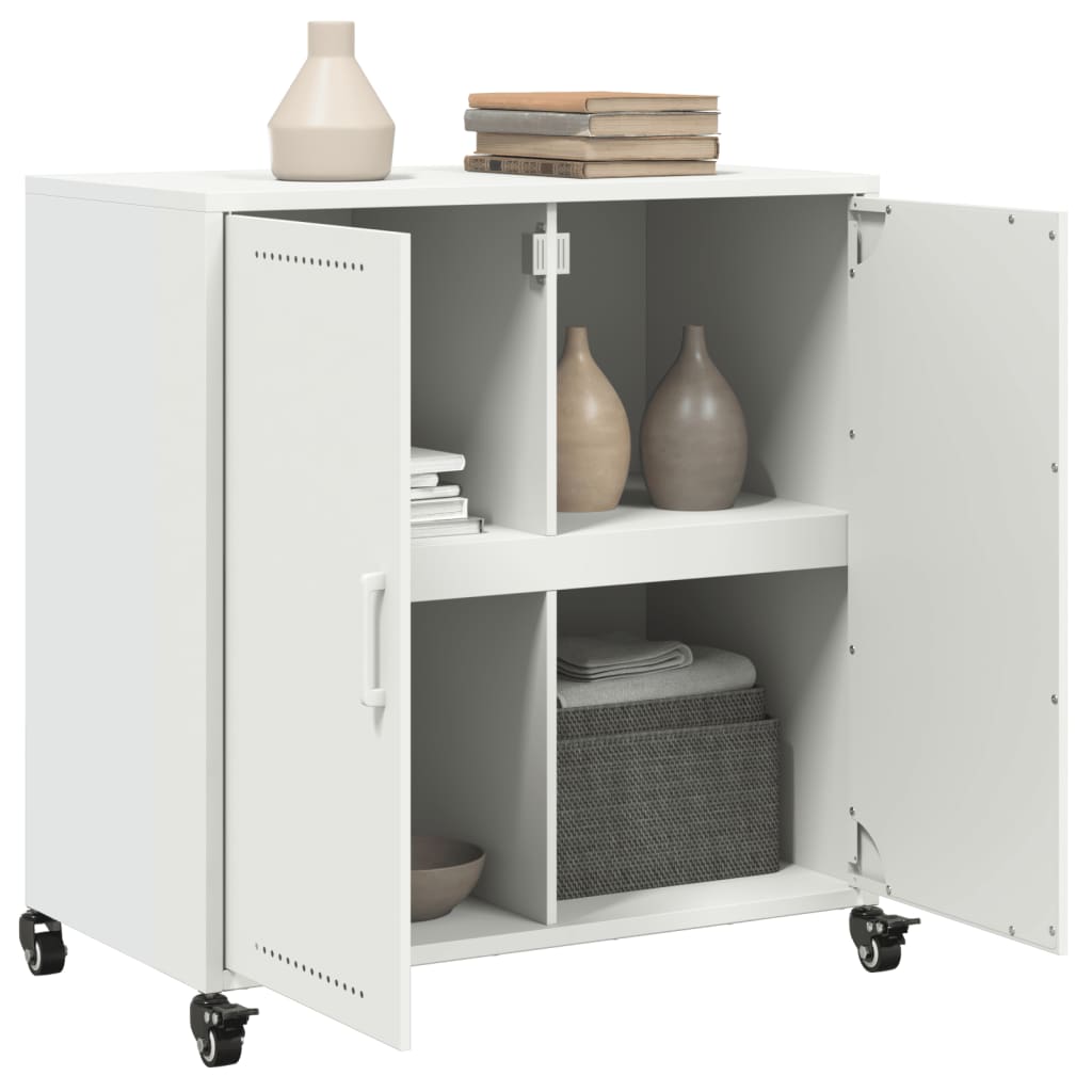 Sideboard White 68x39x72 cm Steel