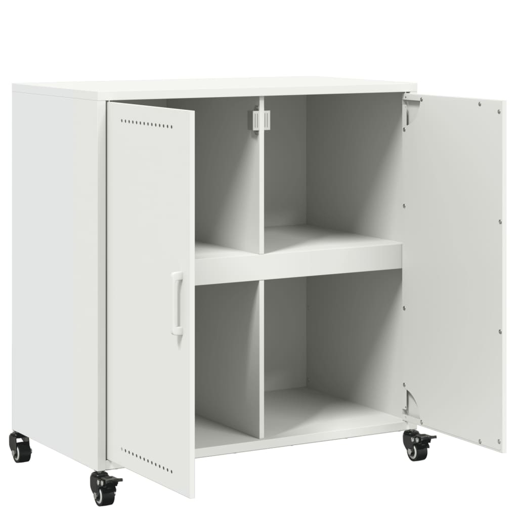 Sideboard White 68x39x72 cm Steel
