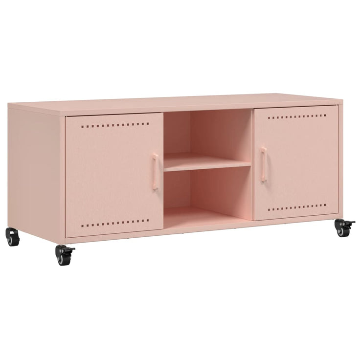 TV Cabinet Pink 100.5x39x43.5 cm Steel