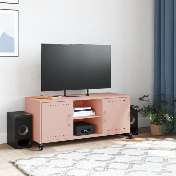 TV Cabinet Pink 100.5x39x43.5 cm Steel