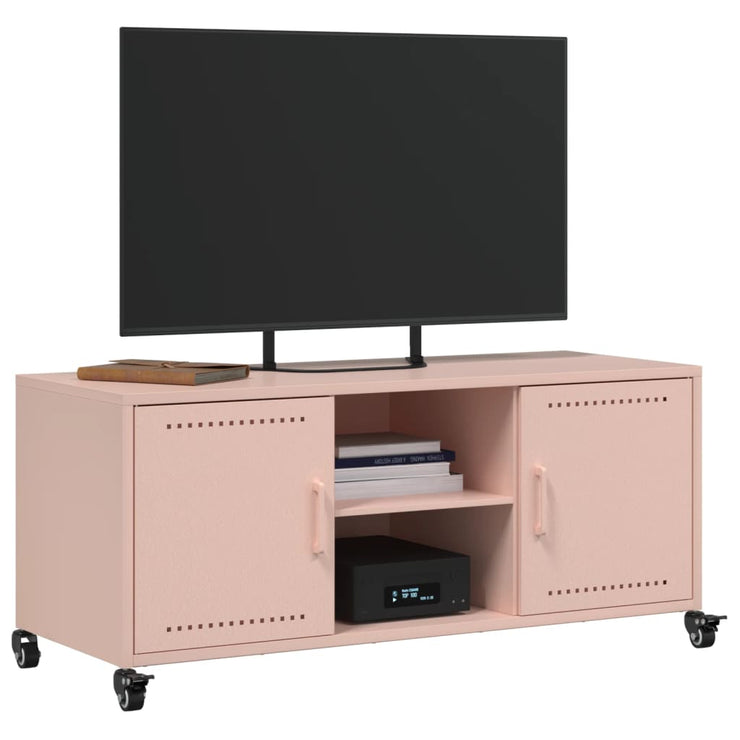 TV Cabinet Pink 100.5x39x43.5 cm Steel