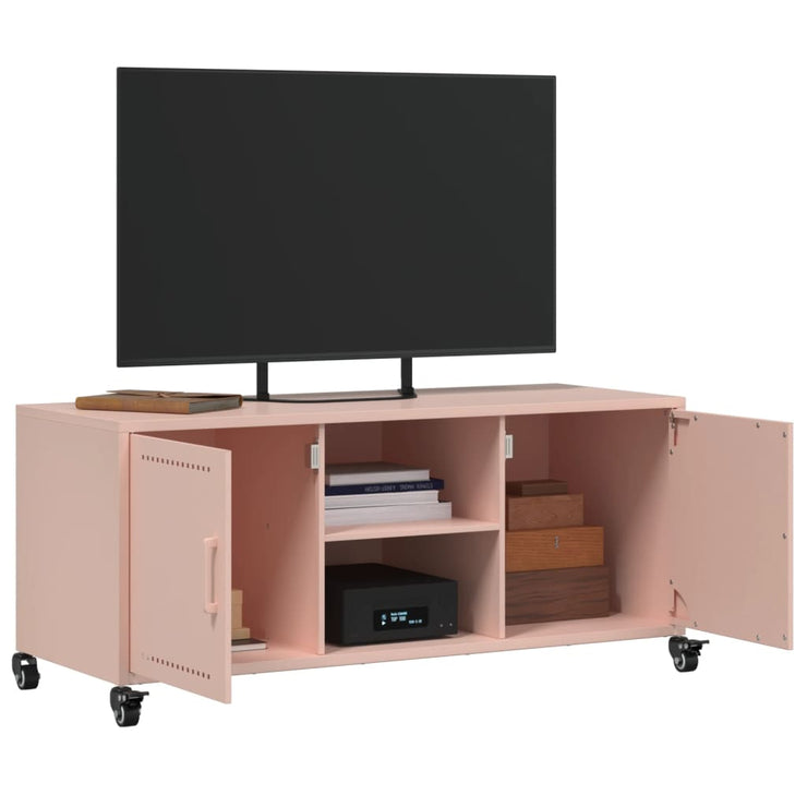 TV Cabinet Pink 100.5x39x43.5 cm Steel