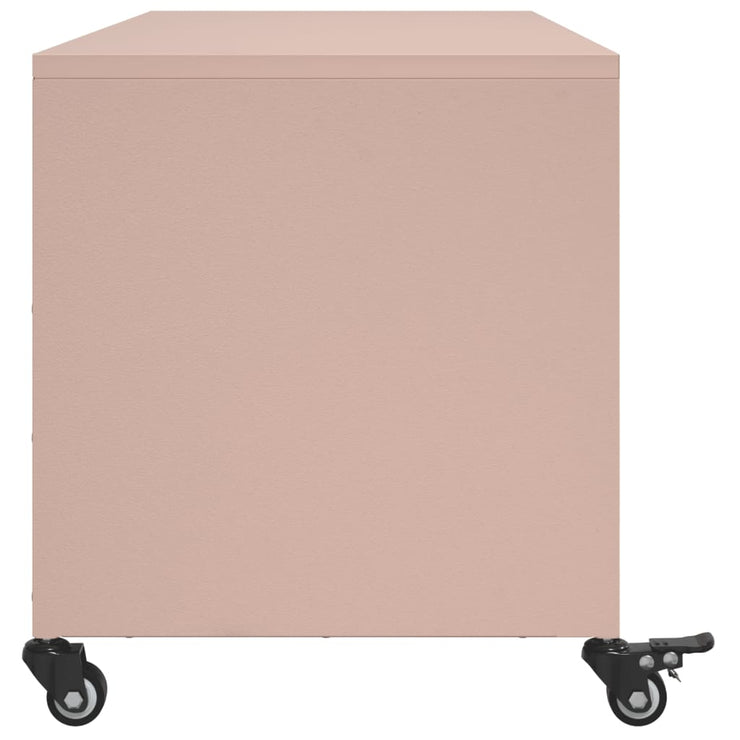 TV Cabinet Pink 100.5x39x43.5 cm Steel