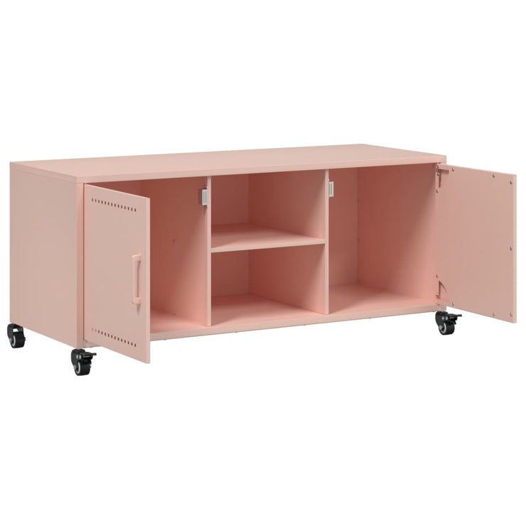 TV Cabinet Pink 100.5x39x43.5 cm Steel