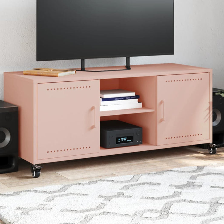 TV Cabinet Pink 100.5x39x43.5 cm Steel