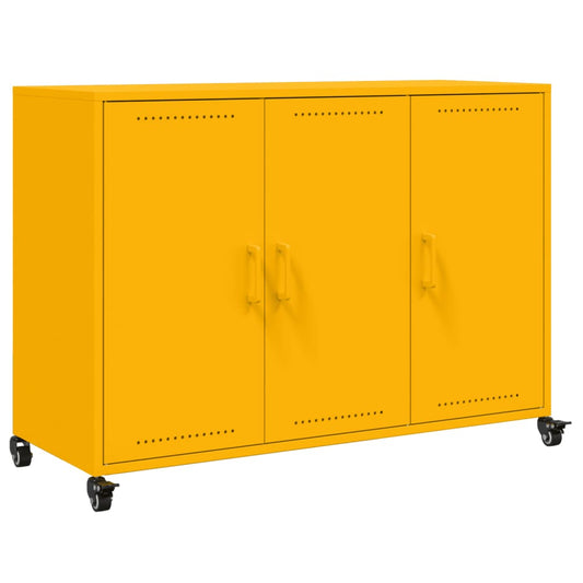 Sideboard Mustard Yellow 100.5x39x72 cm Steel