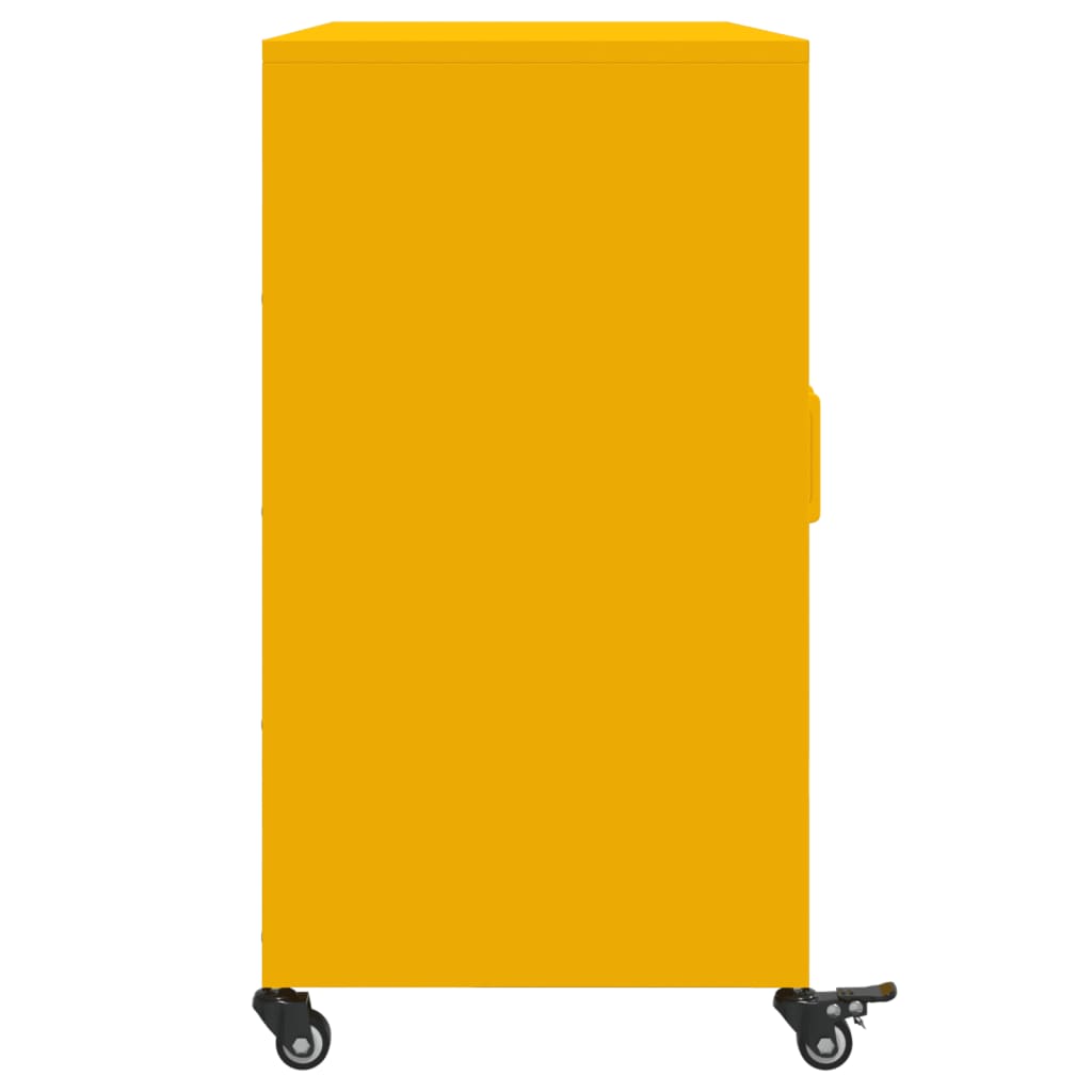 Sideboard Mustard Yellow 100.5x39x72 cm Steel