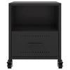 Bedside Cabinet Black 36x39x43.5 cm Steel