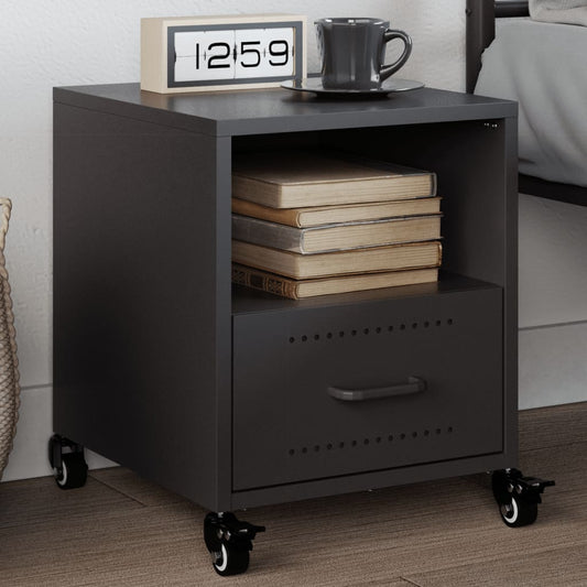 Bedside Cabinet | Black | Cold-rolled steel | Small | Portable