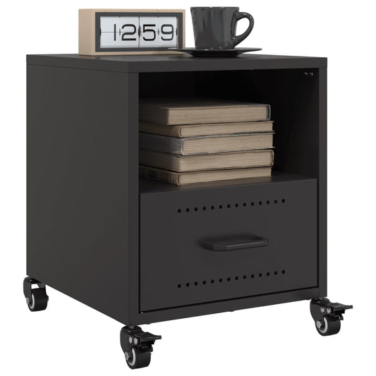 Bedside Cabinet | Set of 2 | Black | Cold-rolled steel | Medium