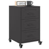 Bedside Cabinet Black 36x39x59 cm Steel