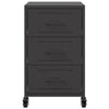 Bedside Cabinet Black 36x39x59 cm Steel