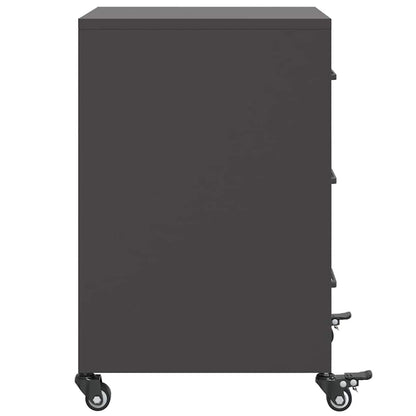 Bedside Cabinet Black 36x39x59 cm Steel
