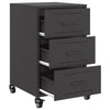 Bedside Cabinet Black 36x39x59 cm Steel